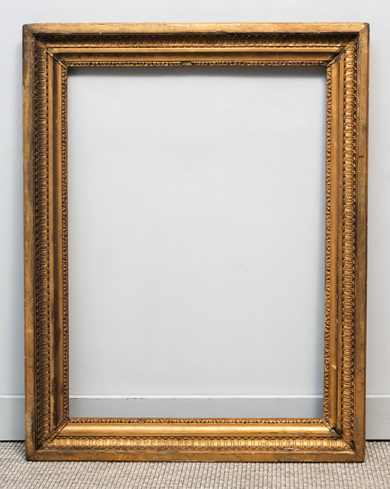 American Giltwood Frame 25" x 34": American, ca. 1840, having flat top edge. Overall 32 1/4" x 41", rabbet 25" x 34", 4 1/2" molding