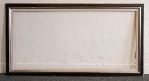 Large Modernist Silver Leaf Frame 35" x 75"