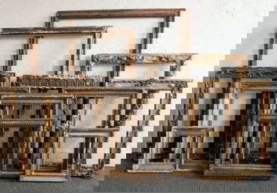Group of 12 Early Italian Giltwood Frames