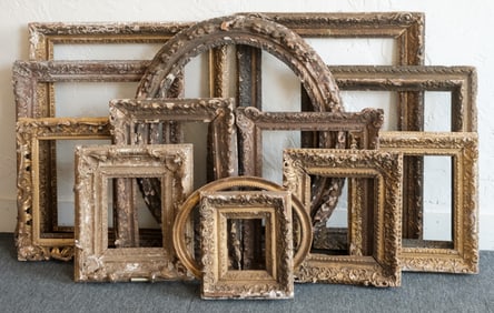Group of 13 French & English Giltwood Frames