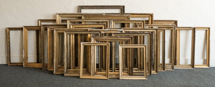 Group of 26 Lemon Gold Frames