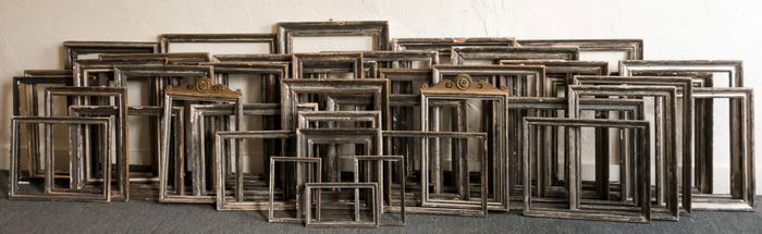 Group of 42 Silver Leaf Frames