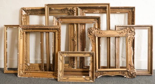 Group of 9 Early American Gilt Frames