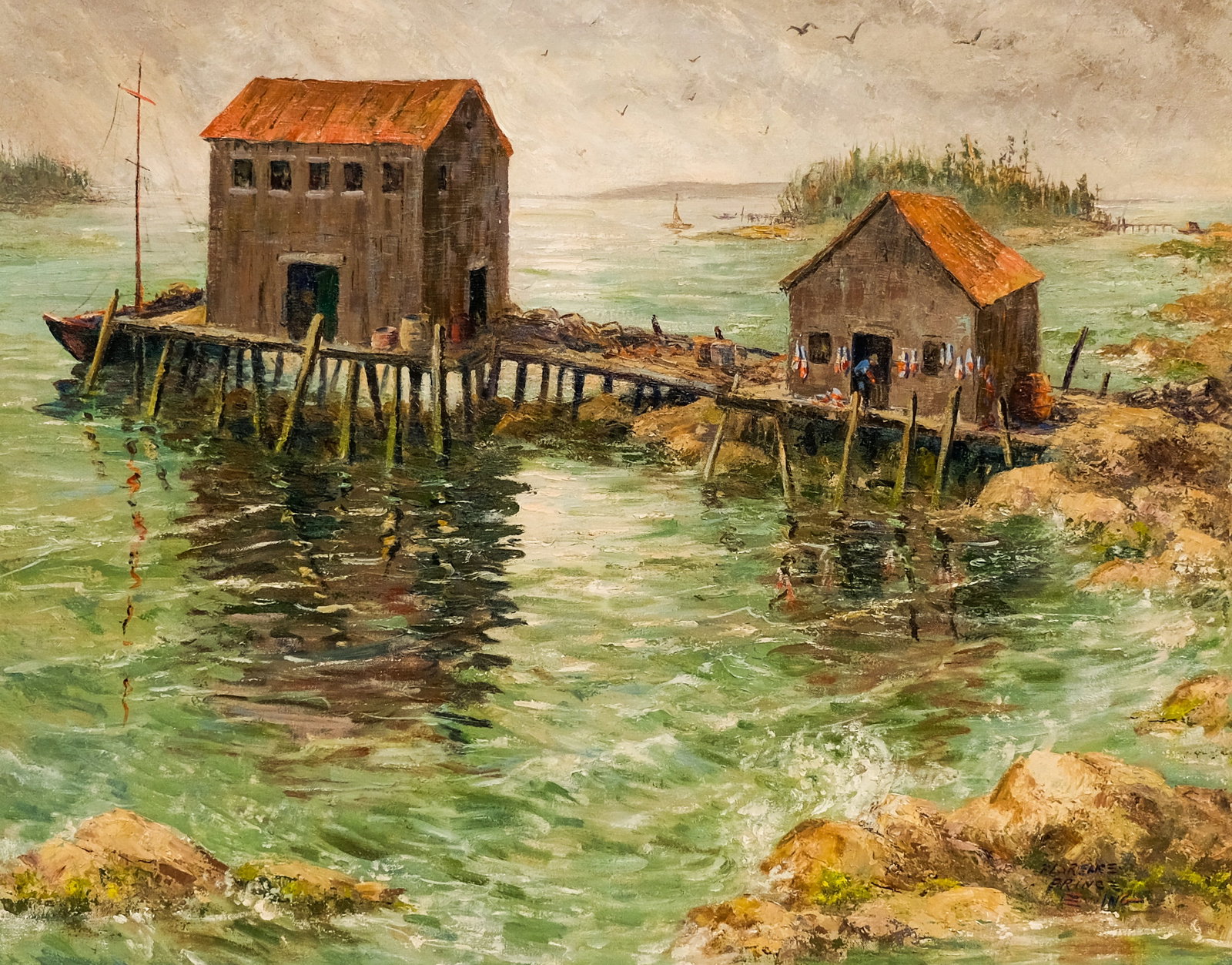 Florence Prince Ewing, Fisherman at the Docks (1 of 5)