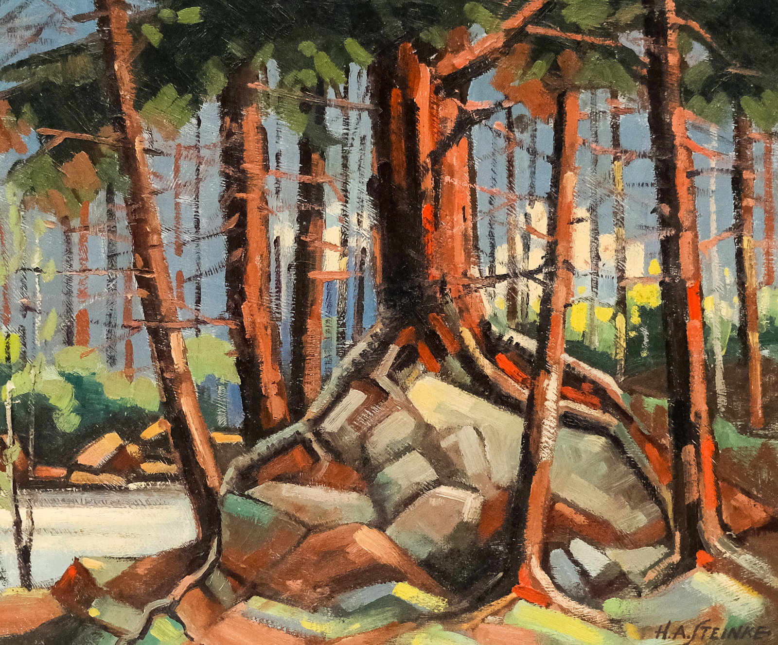 Herbert Steinke, Trees Along the Stream (1 of 5)