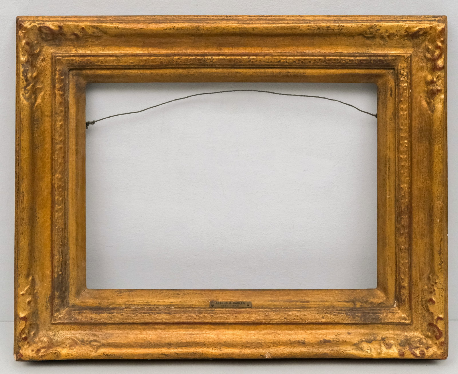 American Arts & Crafts Gilt Frame 9" x 13 1/2": American, ca. 1920. Overall 14 3/4" x 18 1/2", Rabbet 9" x 13 1/2", Molding 3".