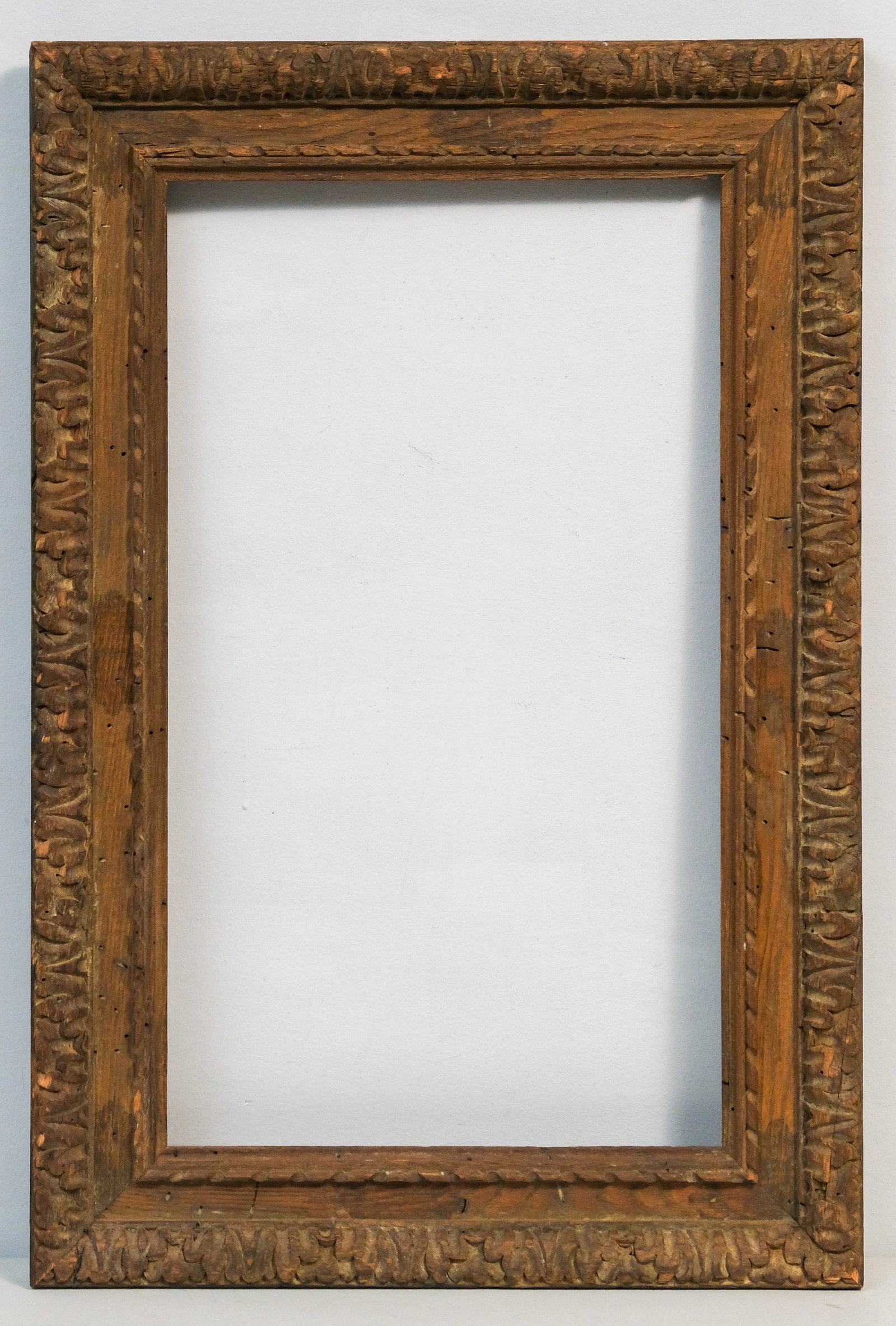 Heydenryk Modernist Frame 14" x 24": House of Heydenryk, ca. 1940, carved in the French taste. Overall 20 1/4" x 30 1/4", rabbet 14" x 24", 3 1/2" molding