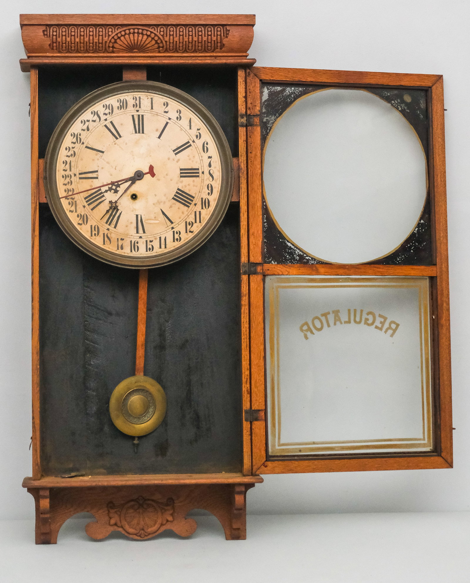 Oak Regulator Clock - 2