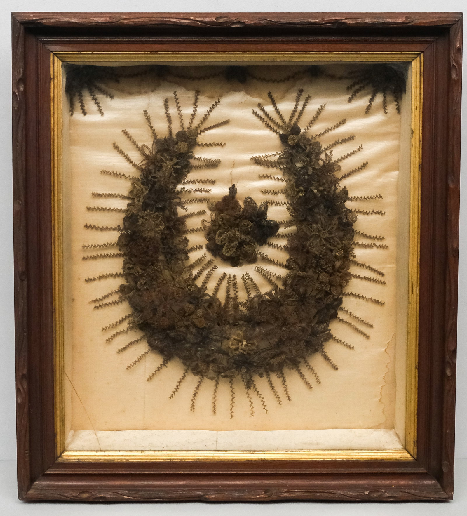 Victorian Woven Hair Mourning Wreath (1 of 7)