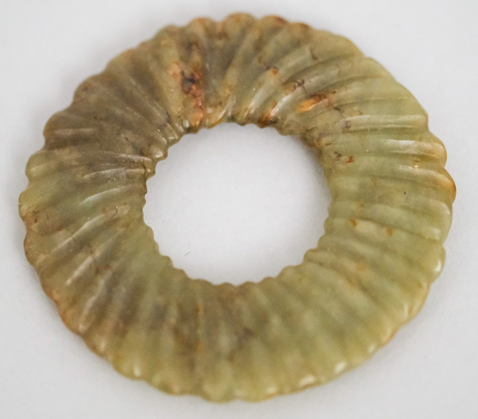 Antique Swirled Round Jade Pendant (1 of 7)