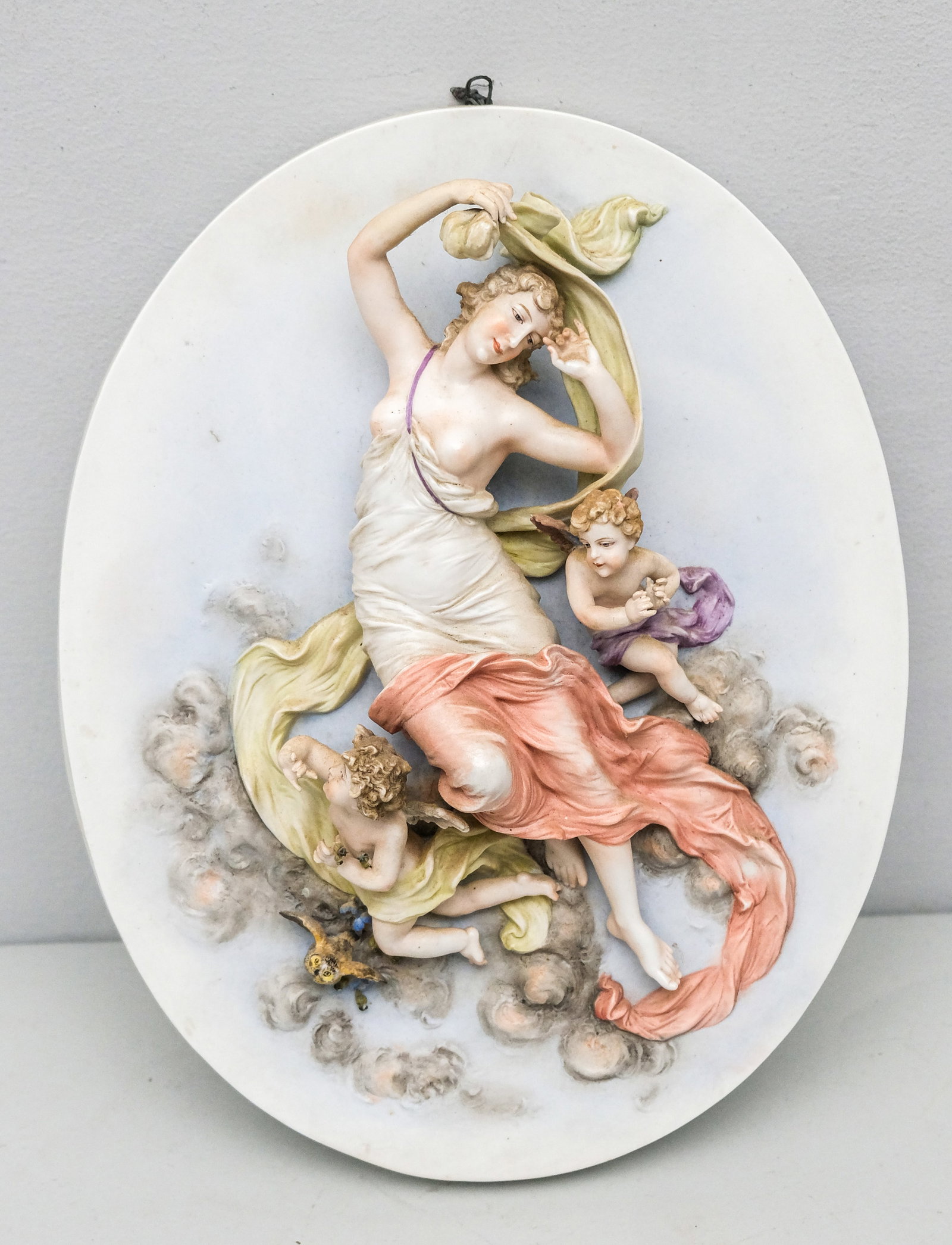 Antique Volkstedt Porcelain Plaque (1 of 8)