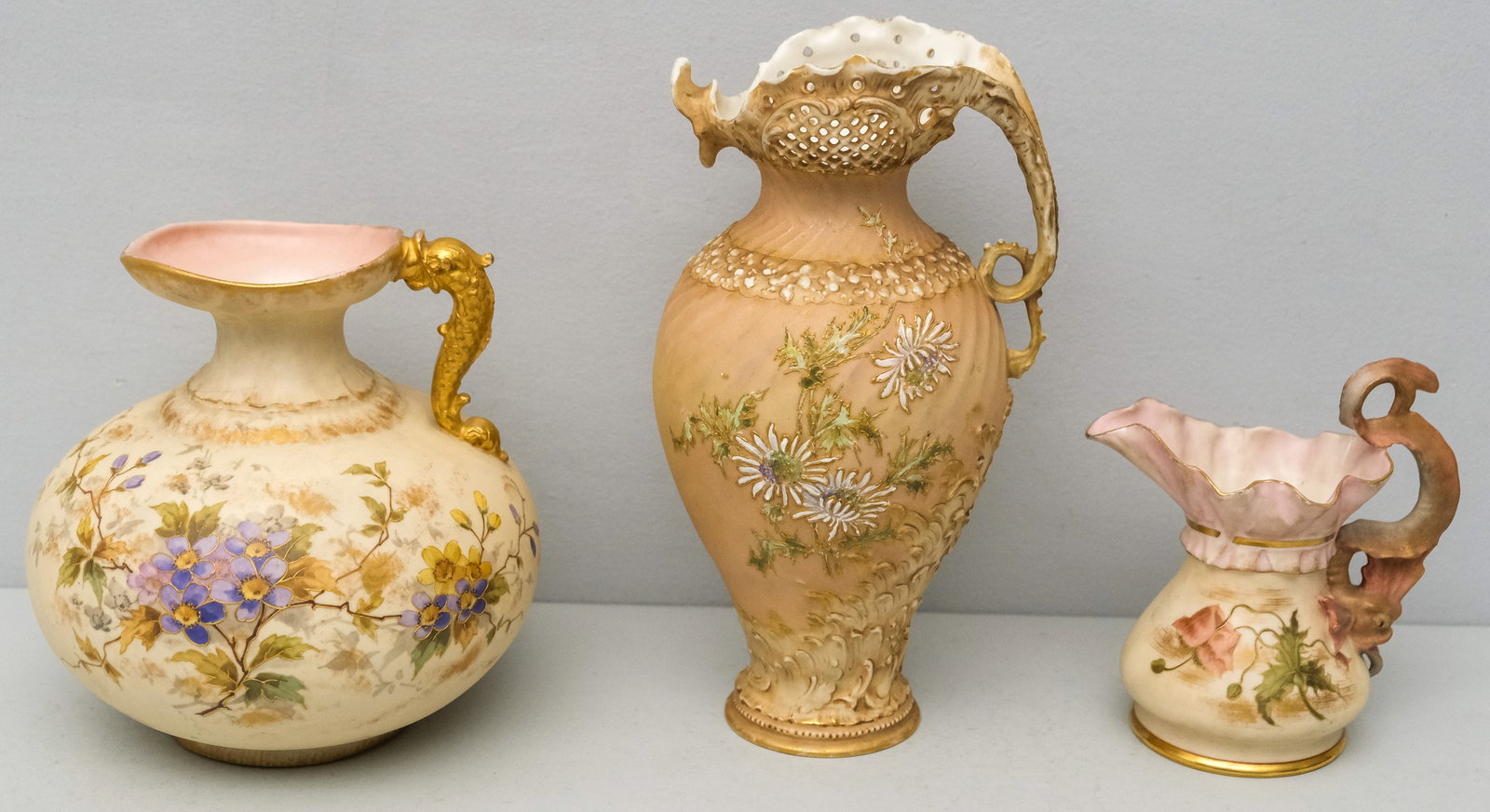 Three Turn Teplitz Pottery Pitchers (1 of 13)