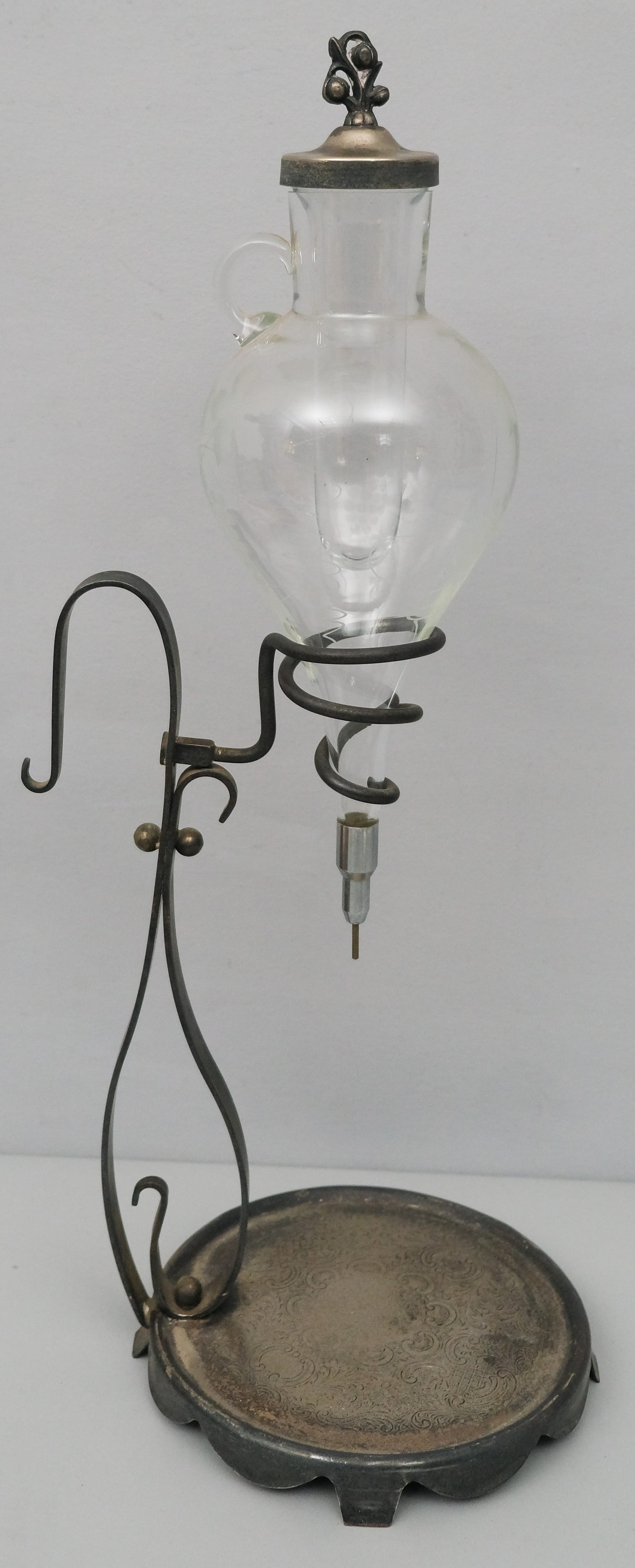 Silverplate & Wrought Iron Wine Aerator (1 of 5)