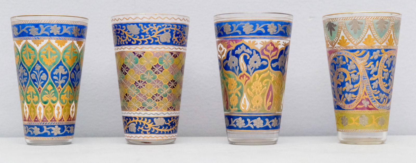 4 Fritz Heckert Art Glass Jodhpur Style Beakers (1 of 7)