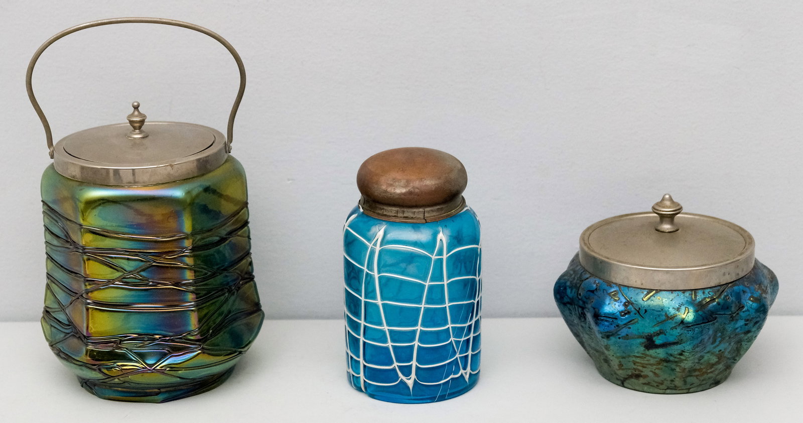 Group of Bohemian Loetz Art Glass Containers (1 of 7)