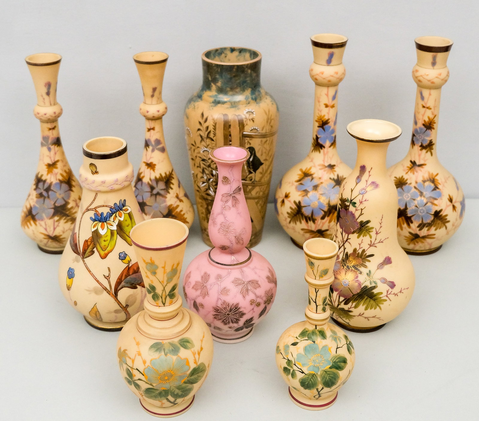 Group of Poschinger Krystallie Art Glass Vases (1 of 13)