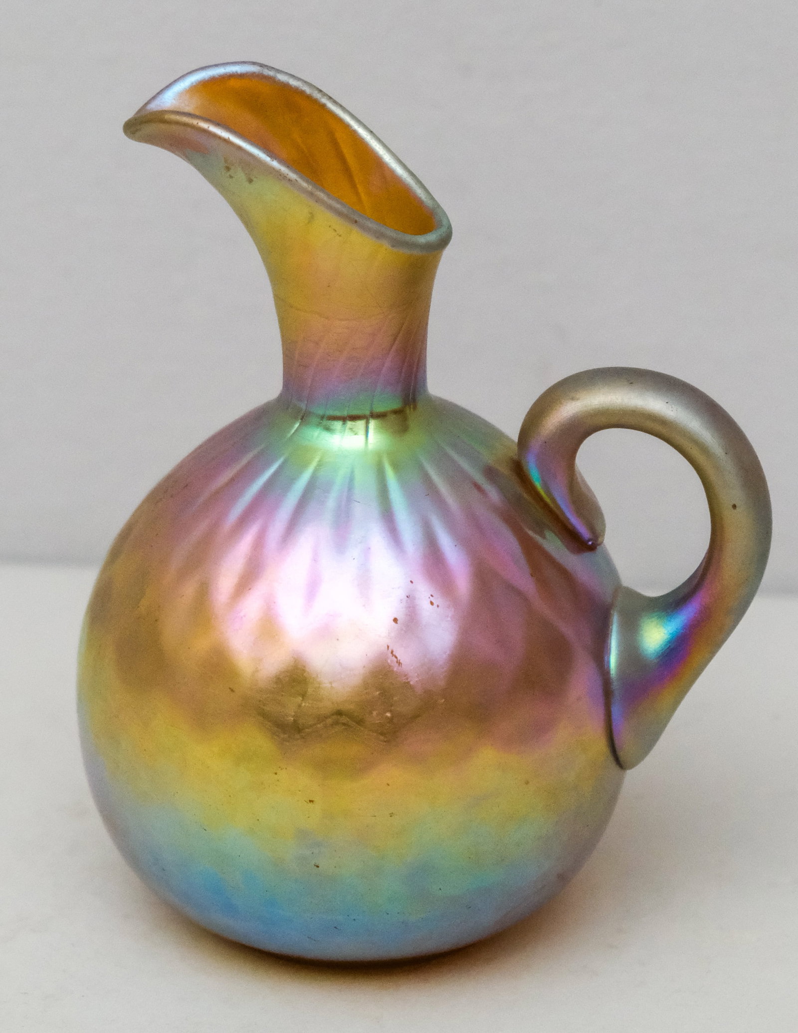 Steuben Aurene Art Glass Pitcher (1 of 9)