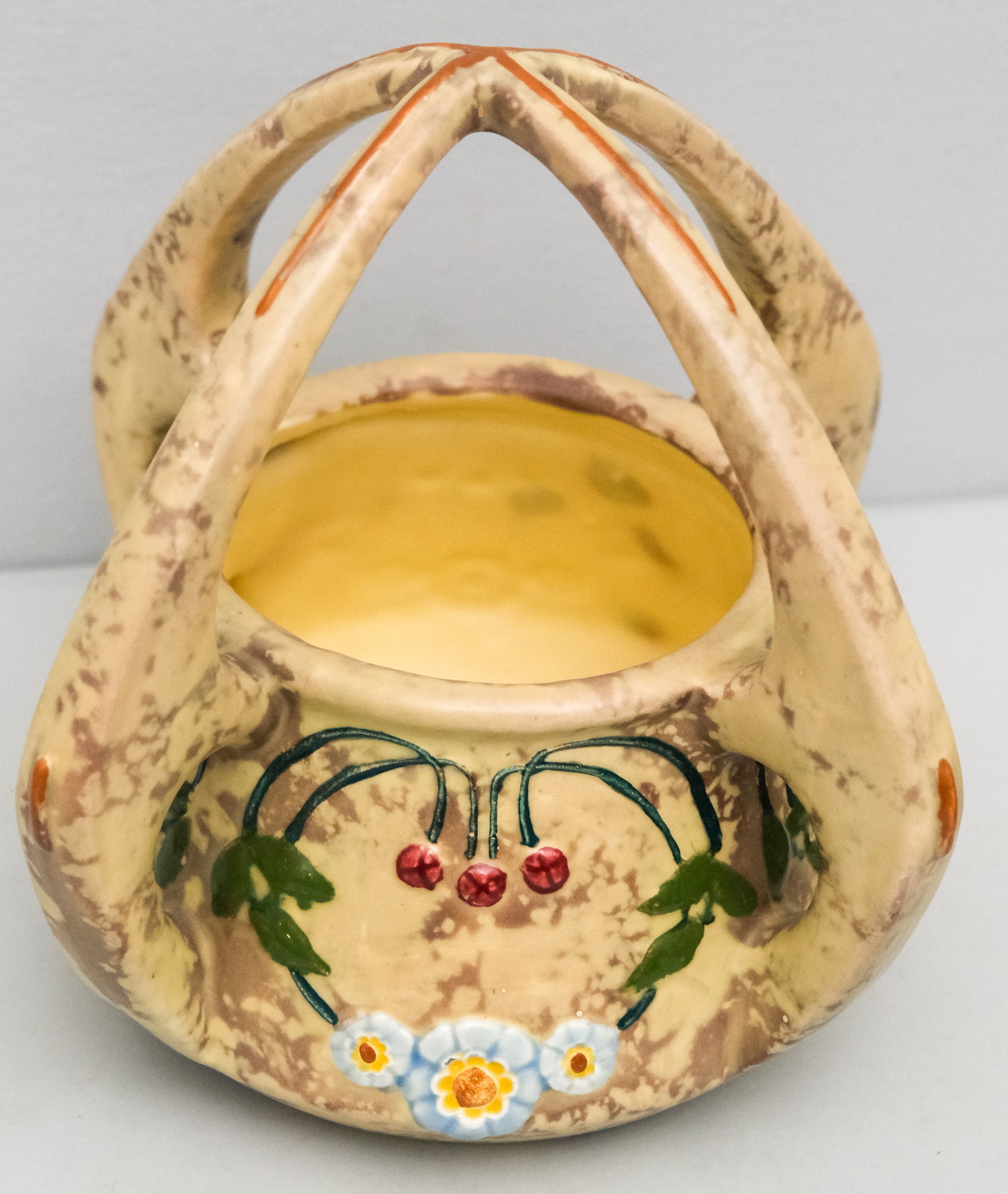 Austrian Secessionist Pottery Basket (1 of 7)