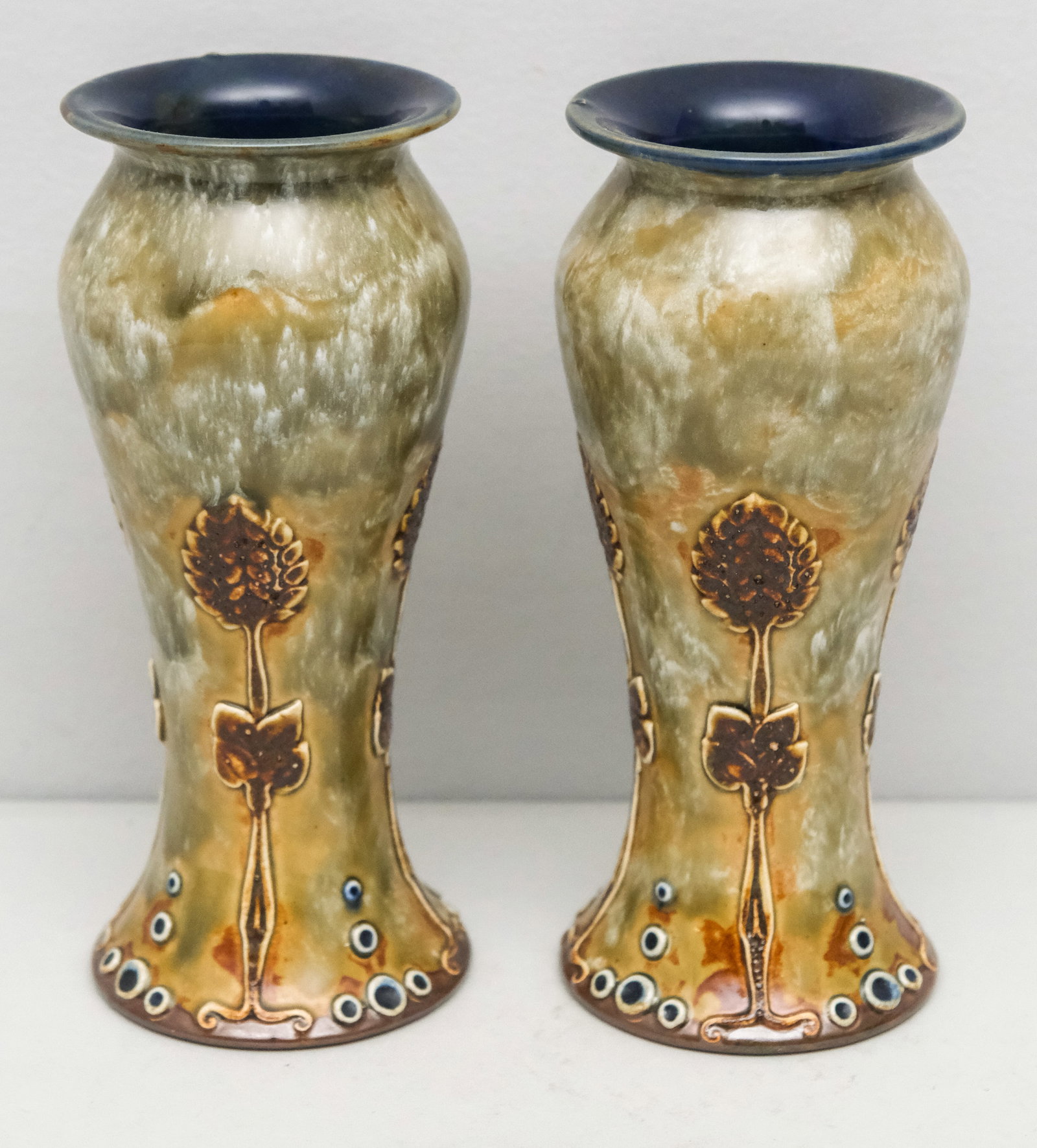 Pair of Doulton Lambeth Art Pottery Vases (1 of 9)