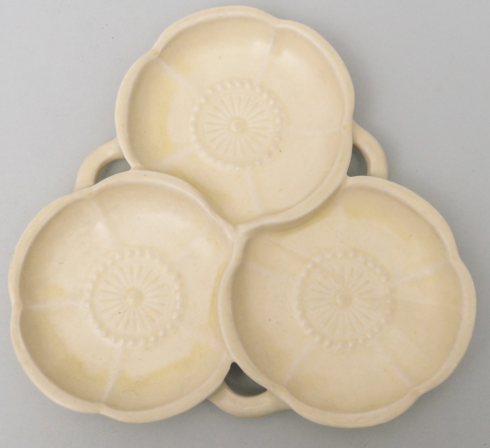 Rookwood Art Pottery Tri-Lobe Floral Dish (1 of 3)