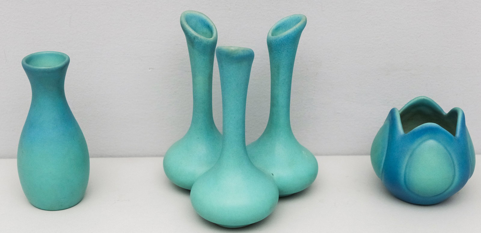 Three Van Briggle Turquoise Art Pottery Vases (1 of 9)