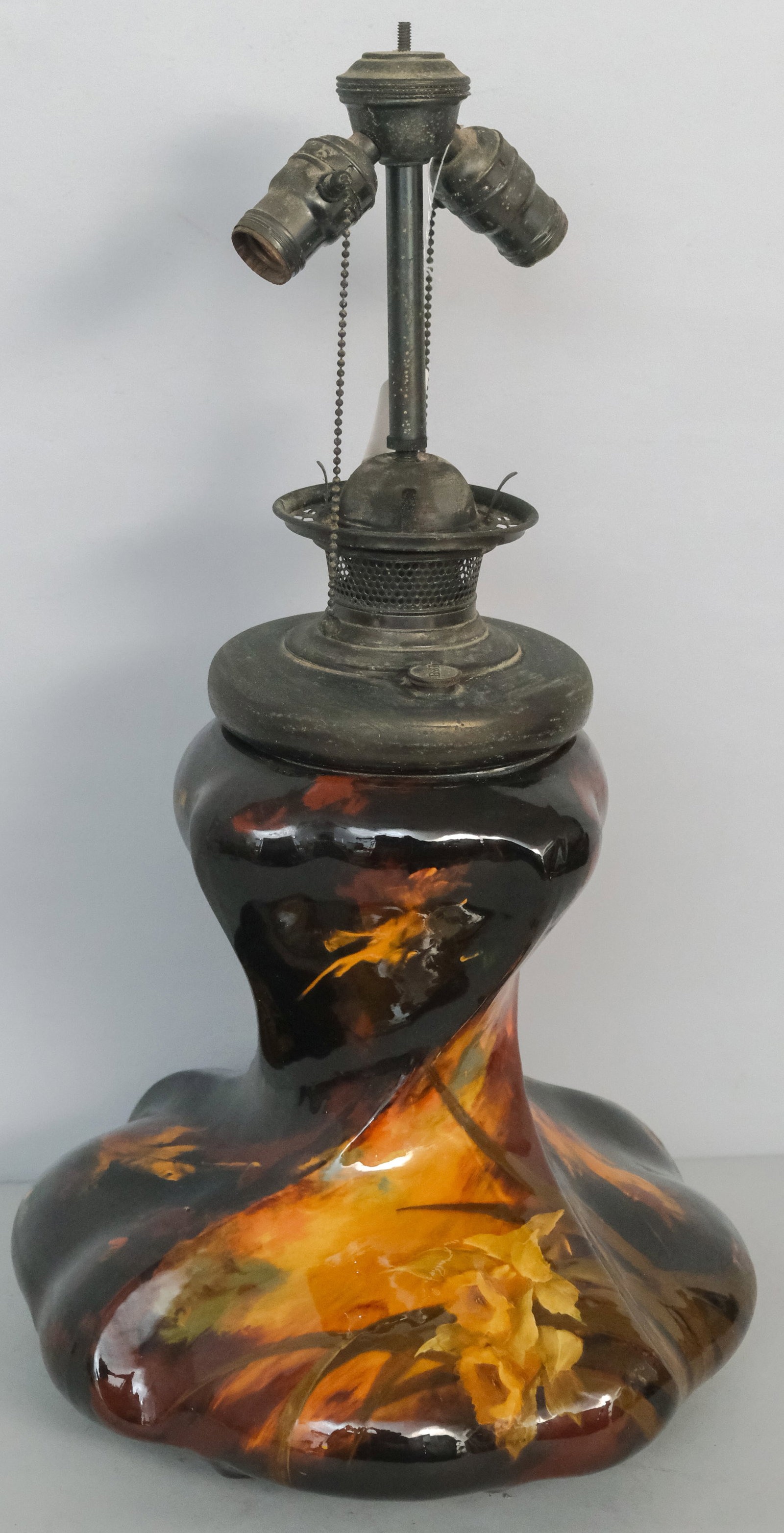 Weller Aurelian Art Pottery Lamp (1 of 10)