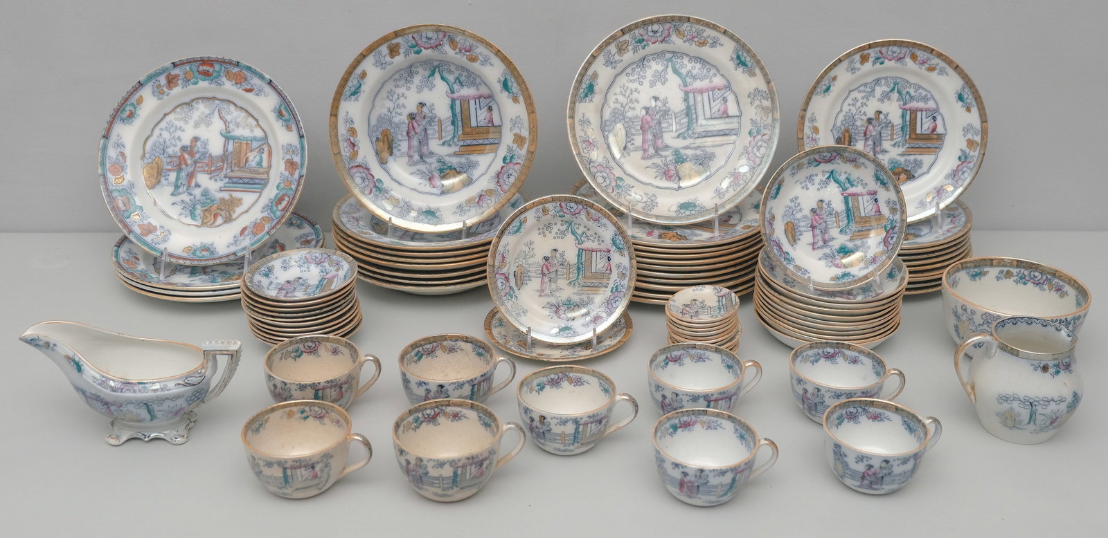 Bates & Walker Partial "6369" Oriental Dinner Set (1 of 8)