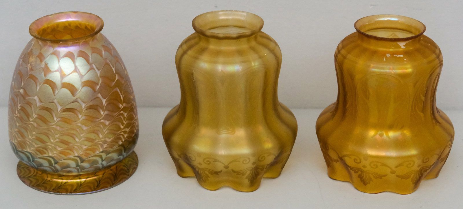 Group of Antique Art Glass Lamp Shades (1 of 9)