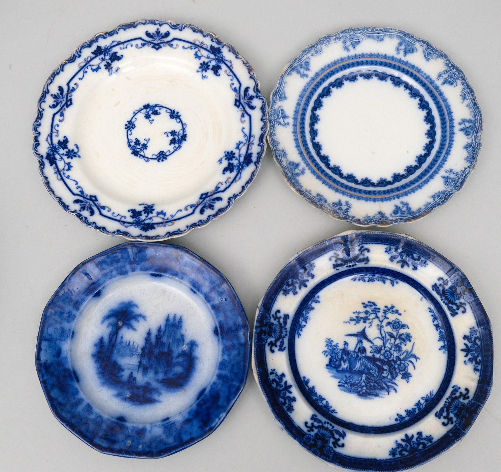 Large Lot of Flow Blue Pottery - 3