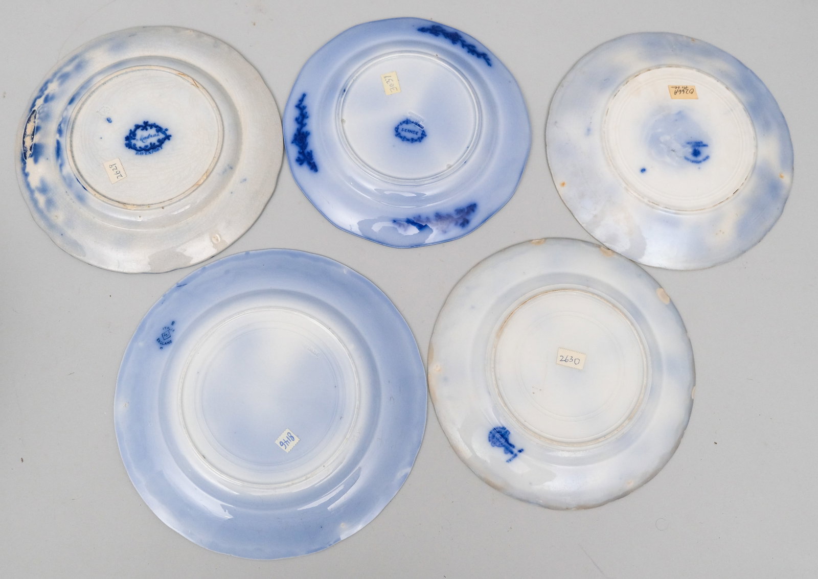 Large Lot of Flow Blue Pottery - 6