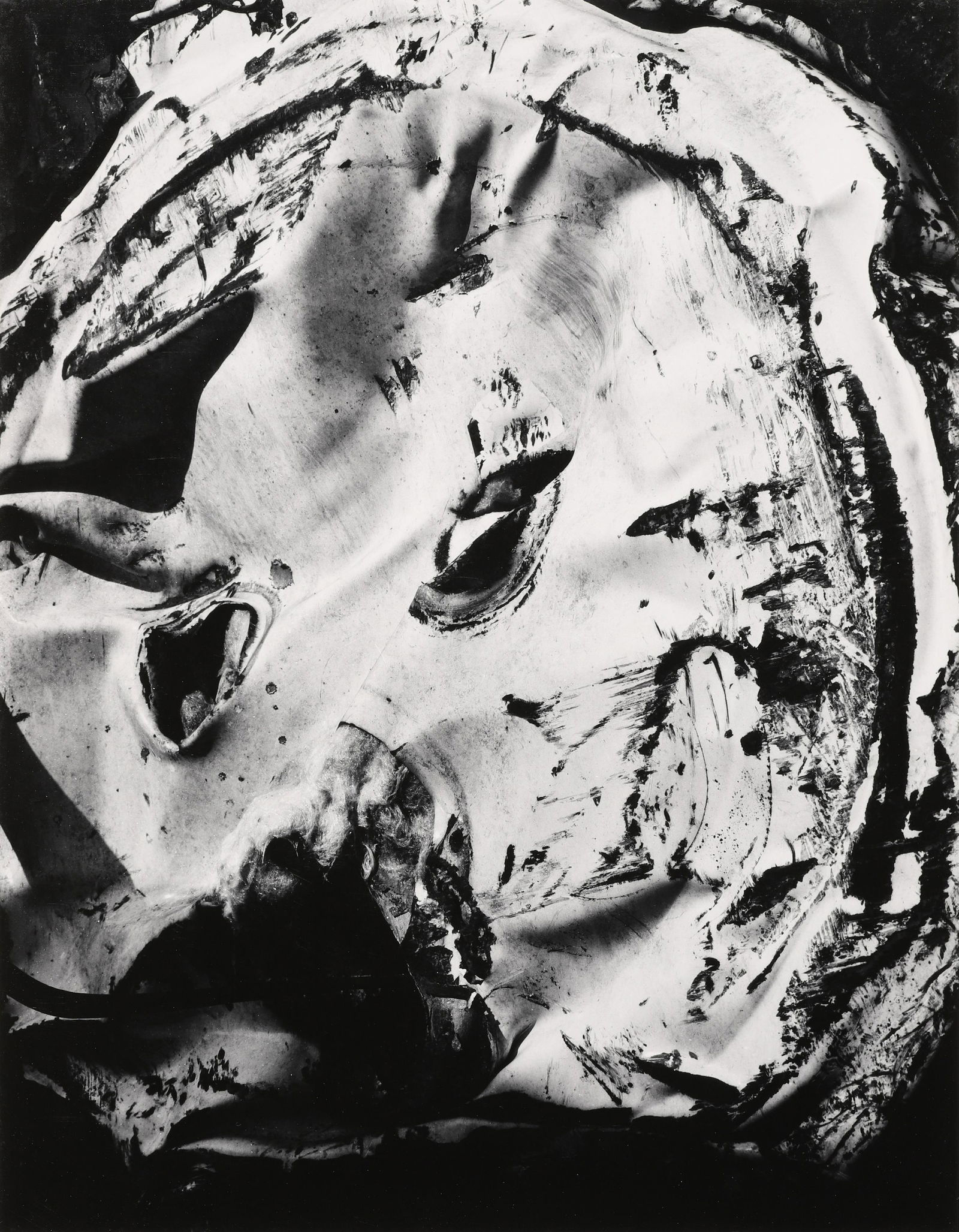 WILLIAM B. GILES - Metal Drum, 1960: This print is signed "W. B. Giles" and titled "Metal Drum - 1960" mount recto; signed "William Giles" and titled "Drum face - 1958" in pencil on the front of the original overmat. Materials & Techniqu