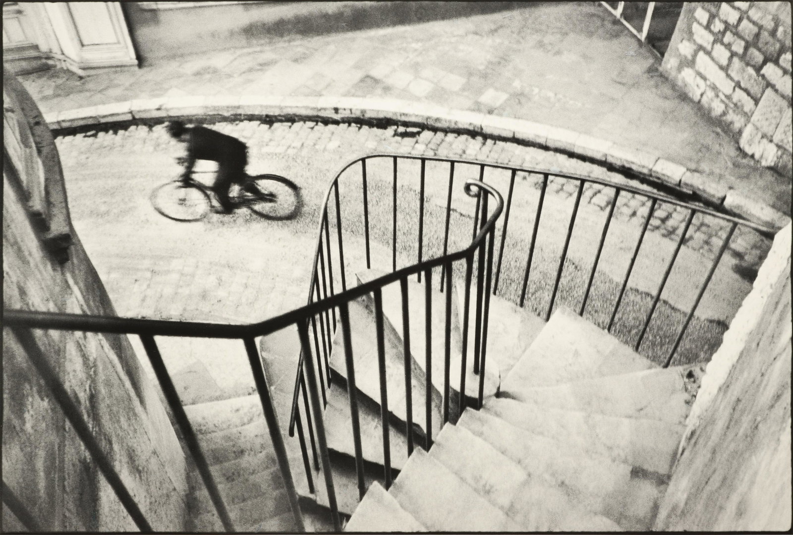HENRI CARTIER-BRESSON - Hyeres, France, 1932: Printed in the 1980s, this oversized print is signed in ink in the print margin, with the artist's embossed chop in lower left margin. Materials & Techniques: Silver Gelatin