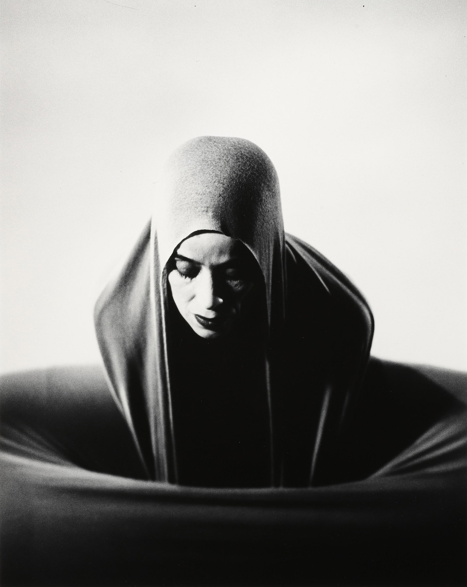 BARBARA MORGAN - Martha Graham â€“ Lamentation, 1935: Signed, titled and dated in ink on print margin recto. Signed, titled and dated on print verso. Overall sheet size is 16x20. Printed in 1980. Materials & Techniques: Silver Gelatin