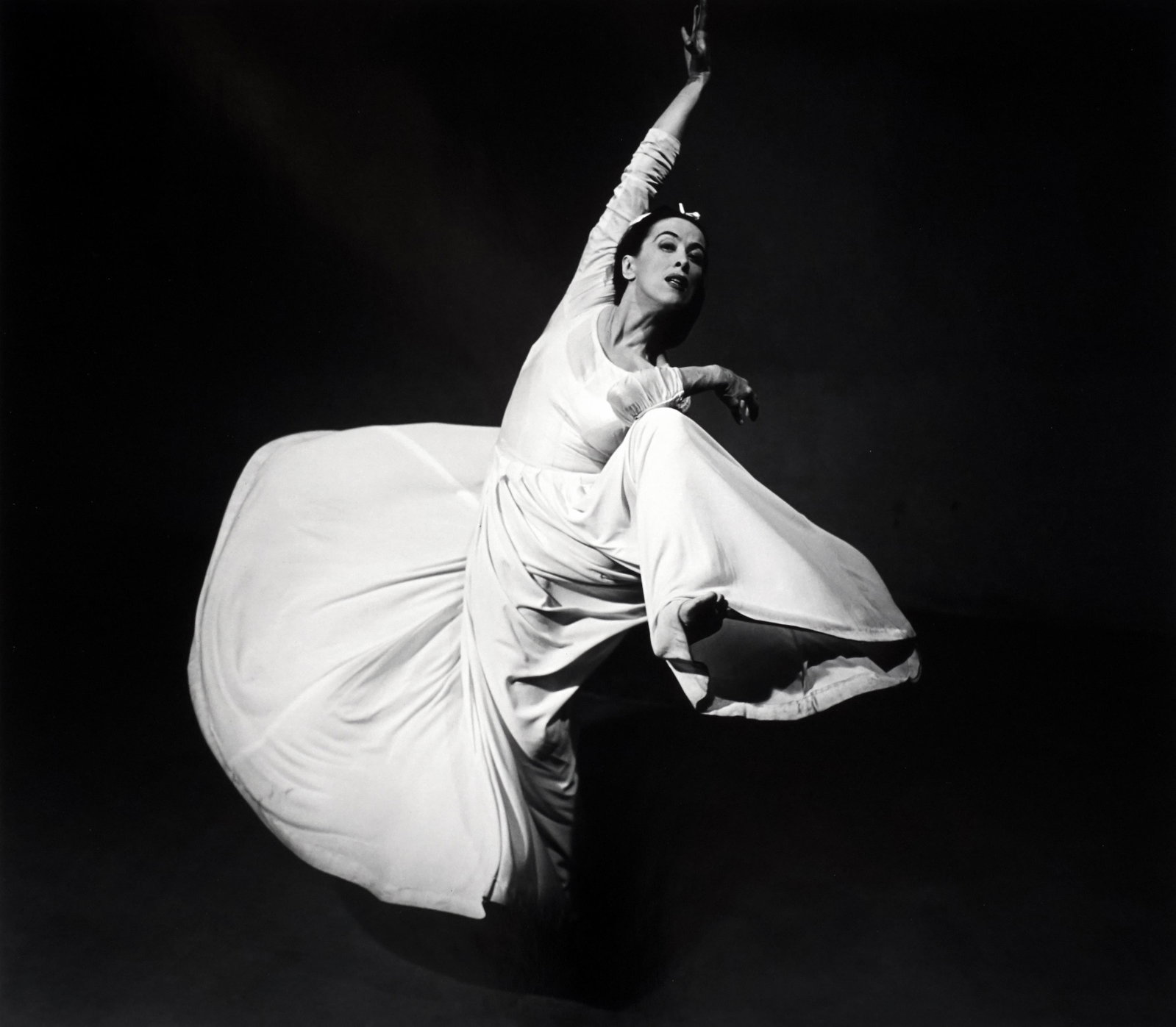 BARBARA MORGAN - Martha Graham, Letter to the World: ARTIST: BARBARA MORGAN TITLE: "Martha Graham, Letter to the World (Swirl), 1940" MEDIUM: Unmounted silver gelatin print. Printed 1980. SIZE: Image - 13 ½" x 15 5/8", Paper - 16" x 20", Mat - 20