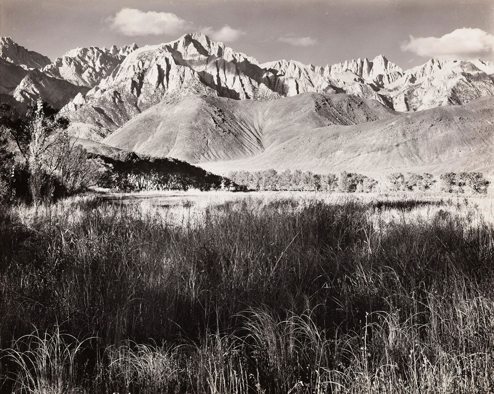 ANSEL ADAMS - Sierra Nevada from Lone Pine, CA, 1944 (1 of 4)