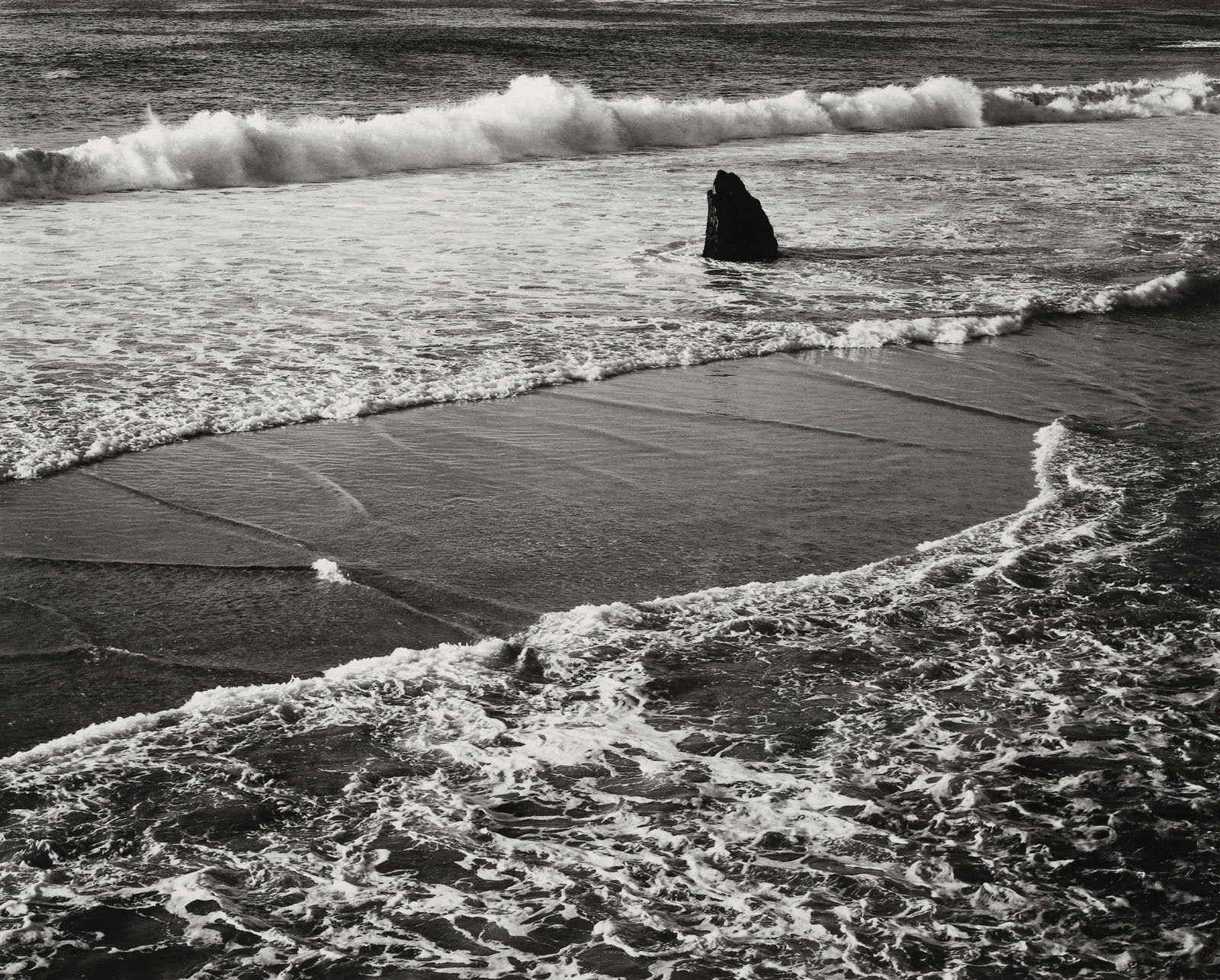 MORLEY BAER - Double Surf, Garrapata Beach, 1966, (1 of 2)