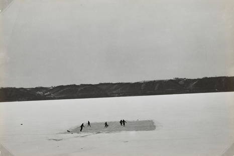 JOHN VACHON - Skating on the Mississippi River near: THIS LOT IS TO BE SOLD WITH NO RESERVE. Property from a distinguished Private Collection, New York ARTIST: John Vachon TITLE: Skating on the Mississippi River near Lake City, Minnesota, 1942 MEDIUM: F