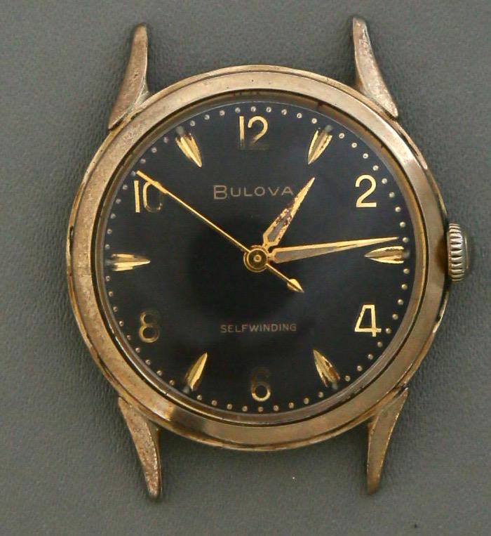 Vintage Bulova Self-Winding M0 Watch: This lot is for a rare Bulova Self-Winding M0 watch with a black dial.