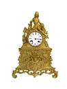 A 19th century French Philhellenic bronze mantle clock