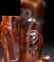 A Qing Dynasty Carved Agate bamboo Pattern Brush Holder - 3
