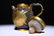Hetian jade inlaid gold teapot - 5
