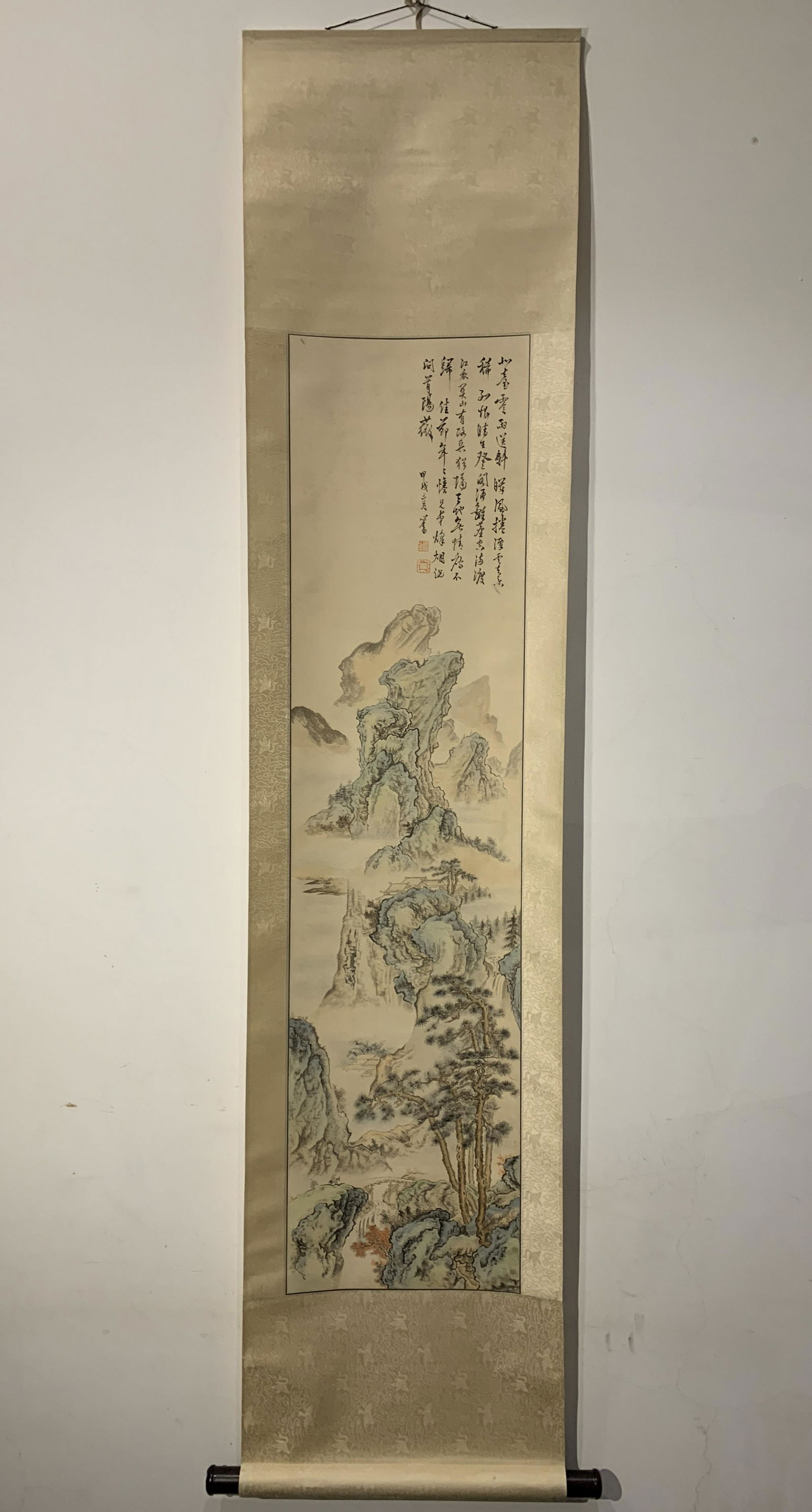 PU RU PAPER PAINTING - "LANDSCAPE": PU RU PAPER PAINTING - "LANDSCAPE" 130 X 33CM