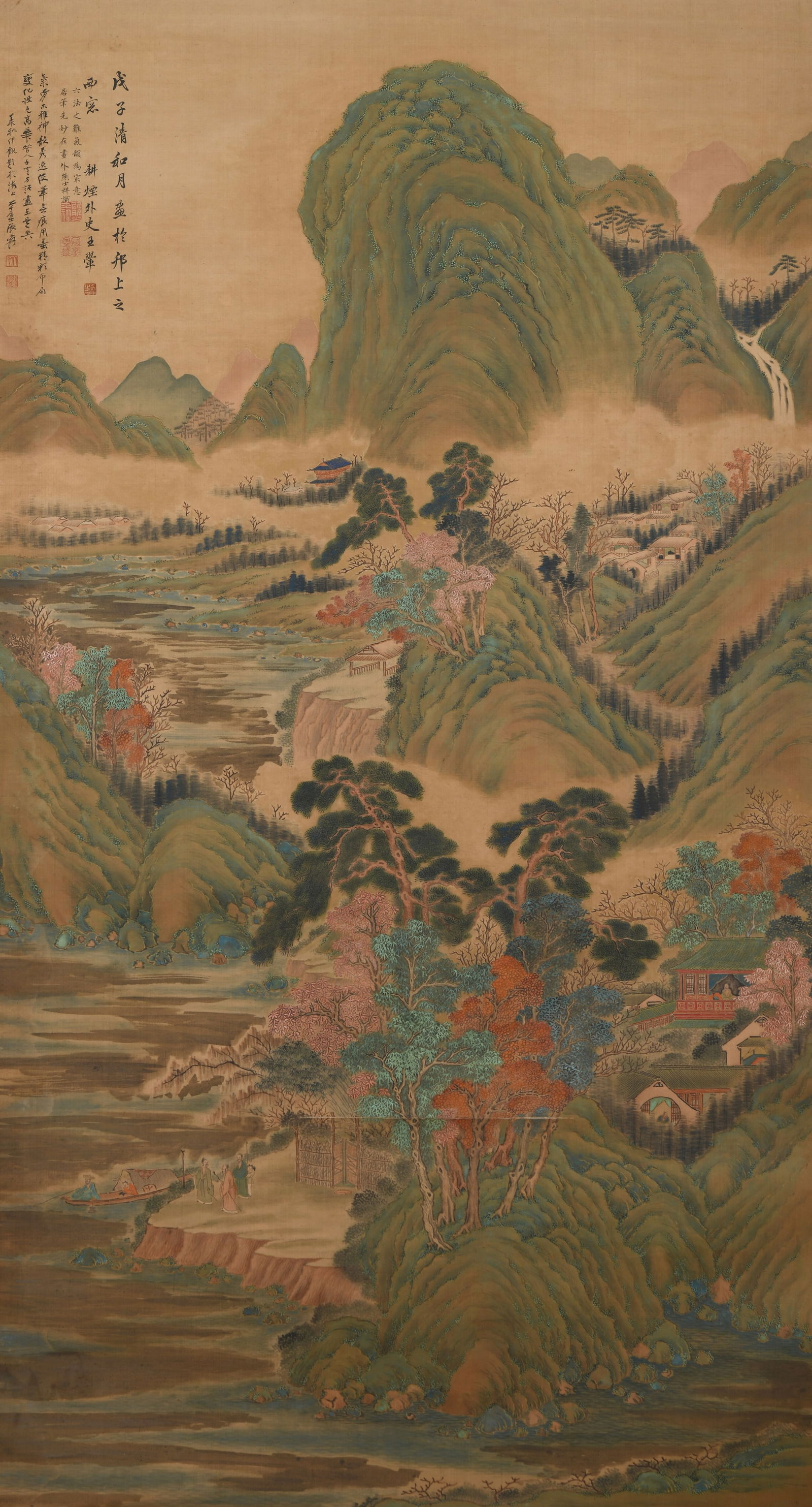 An ancient Chinese ink-wash landscape painting by Wang Hui: Name An ancient Chinese ink-wash landscape painting by Wang Hui Dimensions 180CM*97CM Condition Additional photographs and Condition reports are provided by request as a courtesy to our