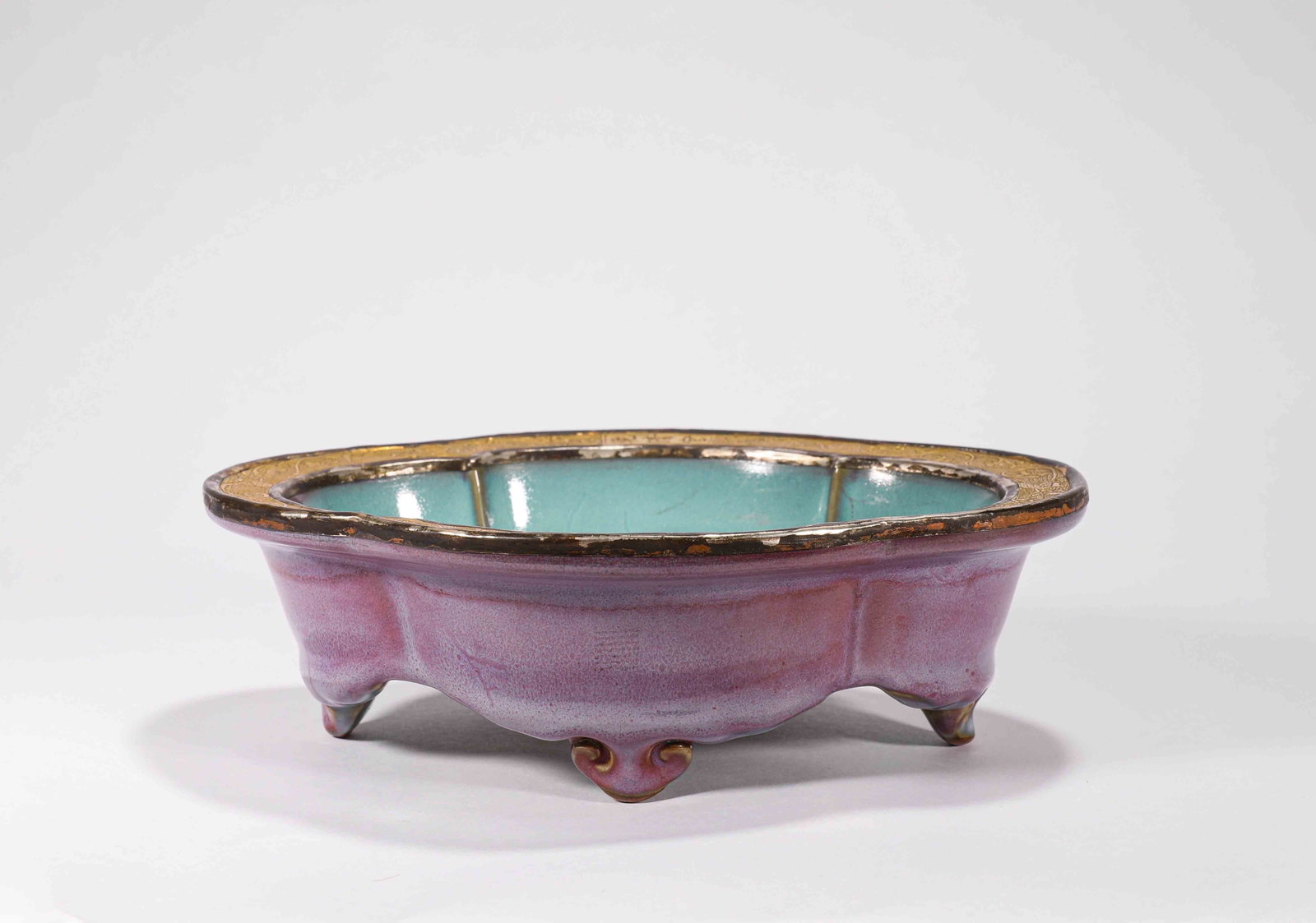 Qing Dynasty dry Qing Palace collection of Song Dynasty Jun porcelain pen wash: Name Qing Dynasty dry Qing Palace collection of Song Dynasty Jun porcelain pen wash Dimensions H:7cm,W:22cm Condition Additional photographs and Condition reports are provided by reques
