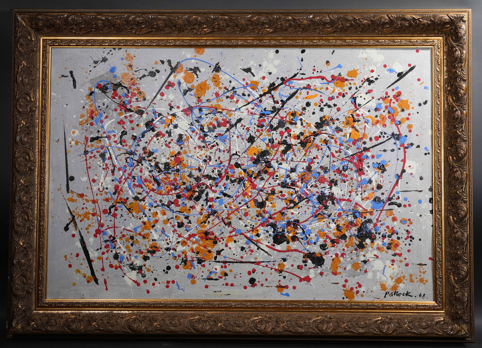JACKSON POLLOCK (1912-1956)BOUTIQUE OIL PAINTING, USA: Name SALVADOR DAL? (1904-1989) BOUTIQUE OIL PAINTING, SPAIN Dimensions 59*92cm 109*78cm Weight:7600g Condition Additional photographs and Condition reports are provided by request