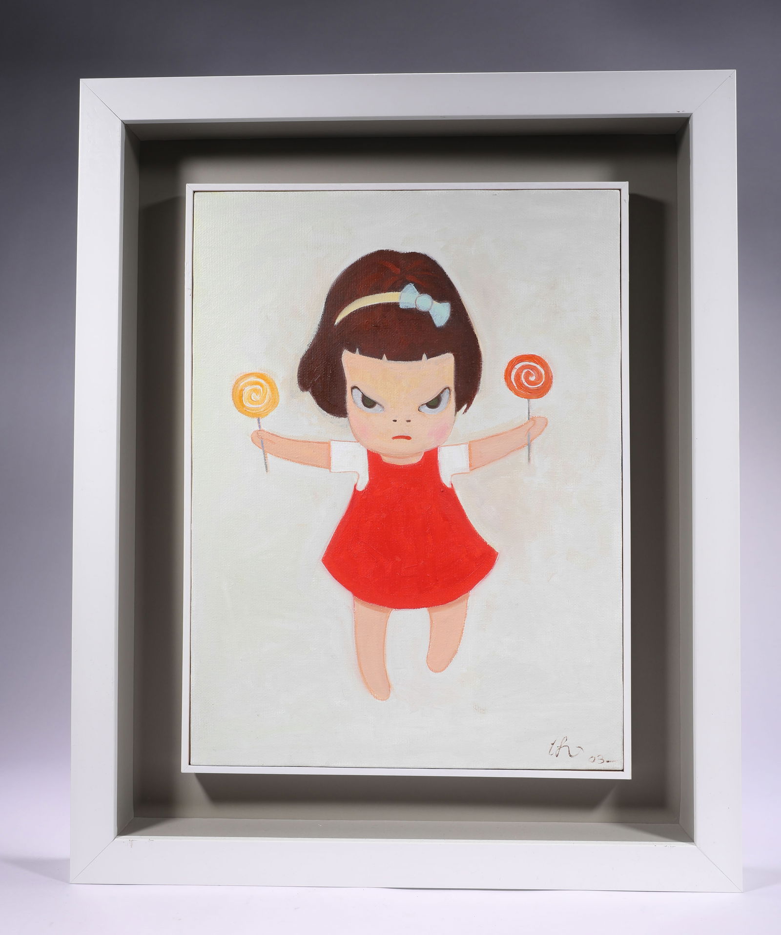 Attributed to Yoshitomo Nara.Oil Painting, (1 of 5)