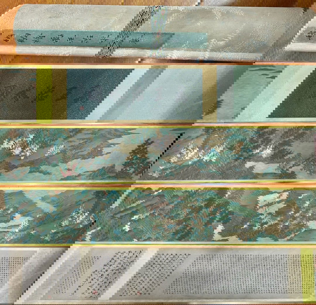 Zhao Boju mark, Chinese painting?: Name Zhao Boju mark, Chinese painting? Dimensions 35X410cm Condition Additional photographs and condition reports are available upon request as a courtesy to our clients. Any condit