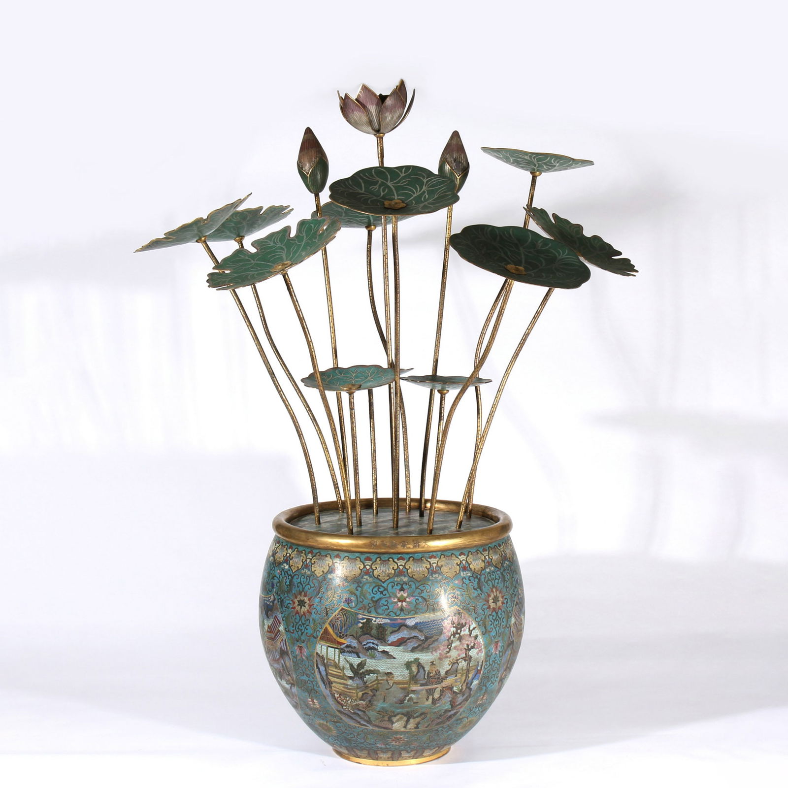 Cloisonne?Enamel?Lotus?Pond?Jar (1 of 10)