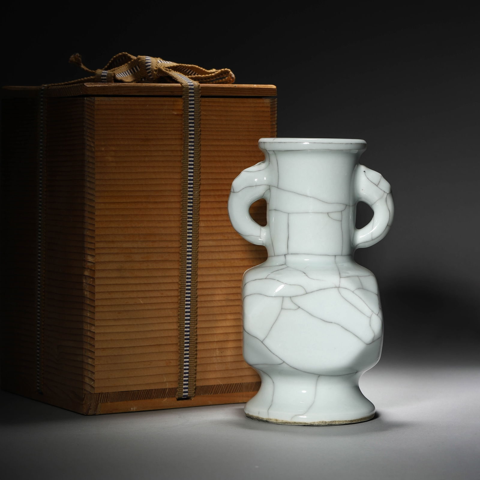 Ge Ware Octagonal Vase: Name Ge Ware Octagonal Vase Dimensions Length:11cm Width:9cm Height:18.5cm Condition Additional photographs and condition reports are available upon request as a courtesy to our clie