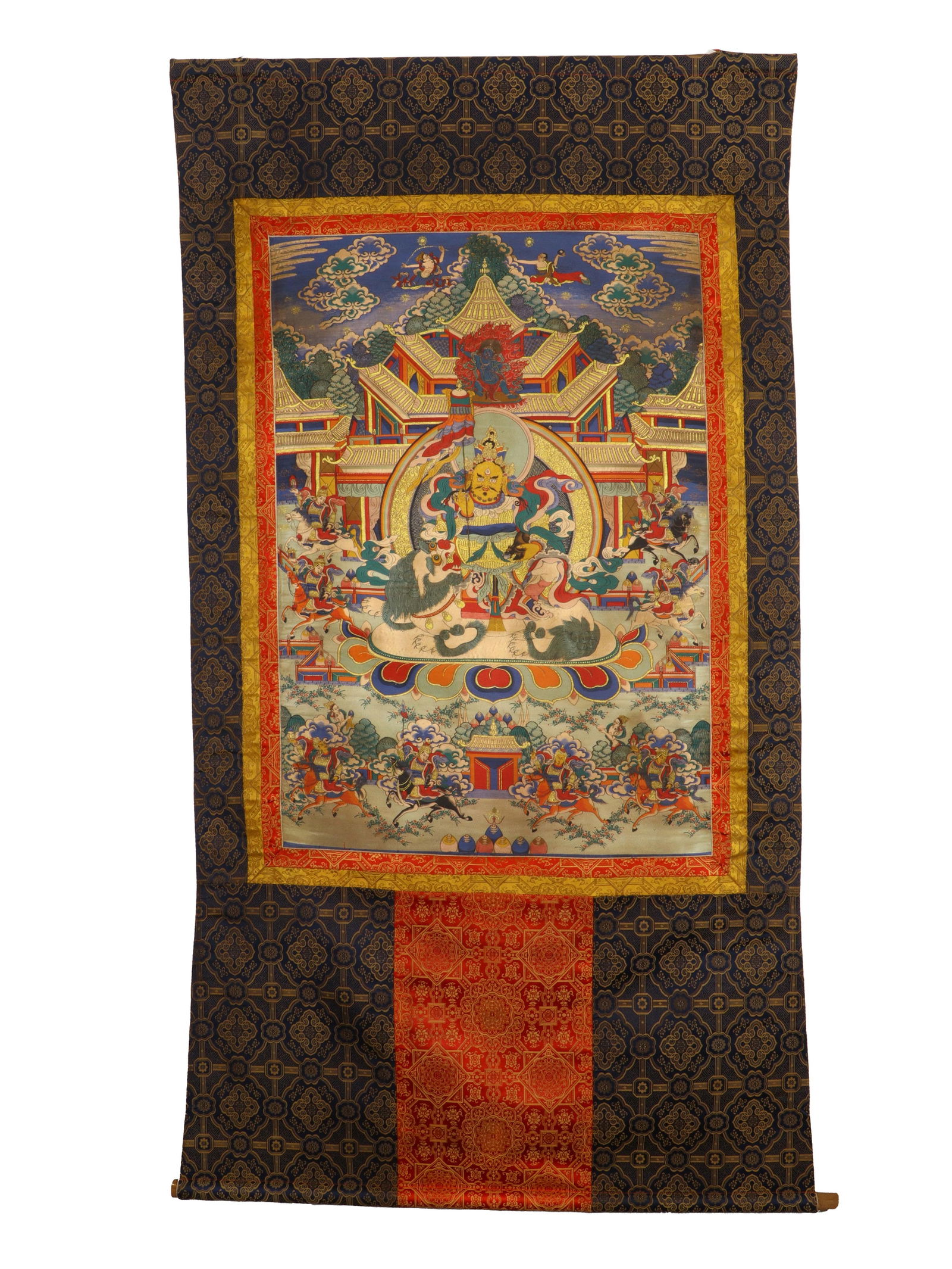 Embroidered "Buddha" Thangka: Name Embroidered "Buddha" Thangka Dimensions Length:101cm Width:71cm Condition Additional photographs and condition reports are available upon request as a courtesy to our clients. A